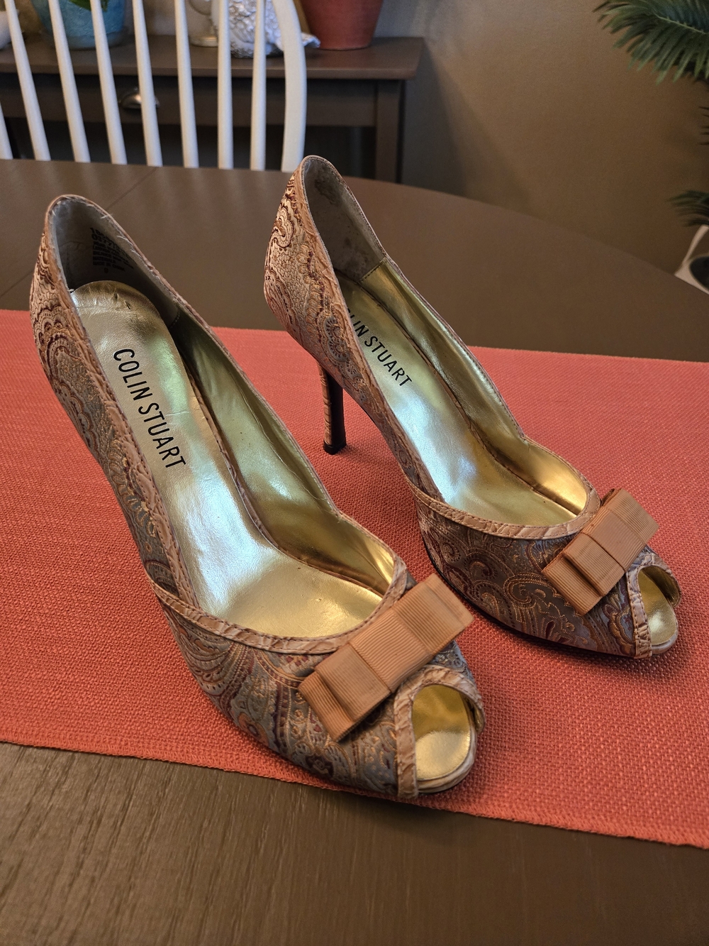 Colin Stuart Women's Paisley Peep-Toe Pumps